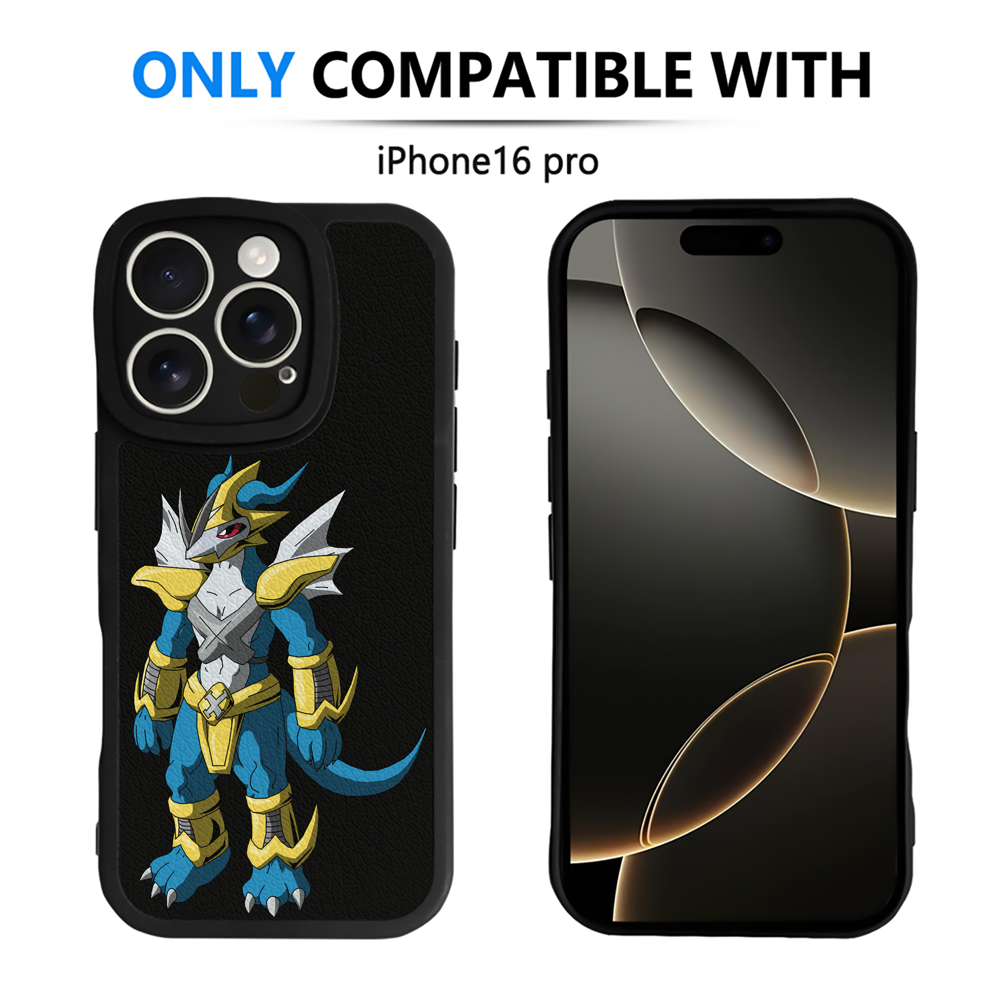 （画像用） Digimon デジタルモンスター/デジモン 【iPhone 16シリーズ対応】シリコンスマホケース（レザー調） 材質：シリコン